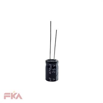 خازن الکترولیت CP 470MF 25V JWCO 8*12