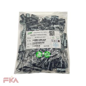 خازن الکترولیت CP 2200MF 50V 16*25 JWCO DIP 