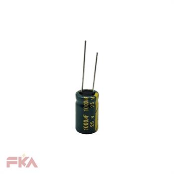 خازن الکترولیت 1000MF 25V 10*17 JWCO GREEN DIP 