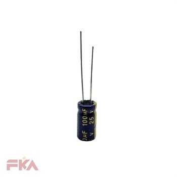 خازن الکترولیت 100MF 25V 6/3*12 JWCO PURPLE 