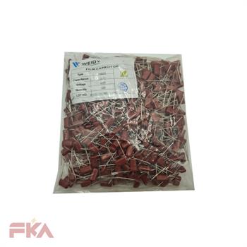خازن پلی استر CP 100NF 400V CBB22 P15 WEIDY 