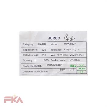خازن پلی استر 2/2MF 310VAC MKP JURCC DIP 