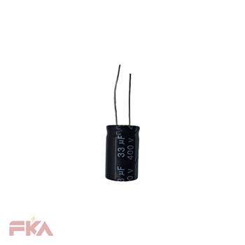 خازن الکترولیت CP 33MF 400V 13*21 JWCO BLACK 