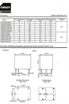 رله خودرویی بچه میلیون 5 ولت 5 پایه CMA51H-S-DC5V-C HKE 