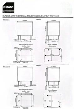 رله خودرویی بچه میلیون 5 ولت 5 پایه CMA51H-S-DC5V-C HKE 