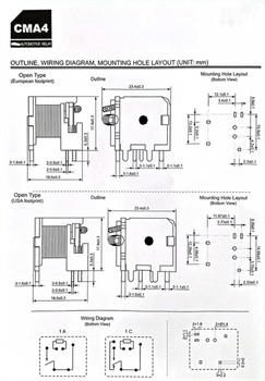 رله خودرویی 12 ولت 6 پایه CMA4-S-A-E-DC12V HKE