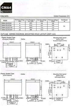 رله خودرویی 12 ولت 7 پایه CMA4-S-C-E-DC12V HKE