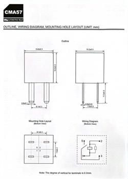 رله خودرویی 12 ولت 4 پایه CMA57-S-DC12V-A-R HKE