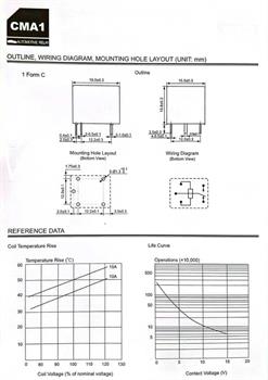 رله خودرویی 12 ولت 5 پایه CMA1-S-DC12V-C HKE