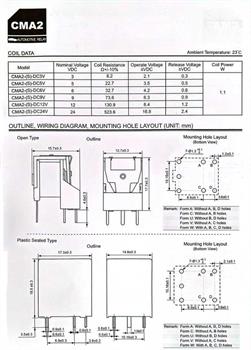  رله خودرویی 12ولت  5 پایه CMA2-S-DC12V-U -HKE