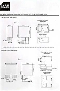 رله خودرویی 12 ولت 5 پایه CMA56H-S-DC12V-C-ZZ HKE