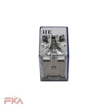 رله شیشه ای سوکت خور HJQ-22F-4C 24V 4C HE 