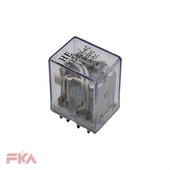 رله شیشه ای سوکت خور HJQ-22F-4C 24V 4C HE 