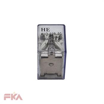 رله شیشه ای سوکت خور HJQ-22F-2C 12V 4C HE 