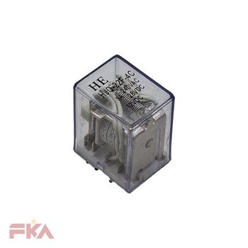 رله شیشه ای سوکت خور HJQ-22F-2C 12V 4C HE 