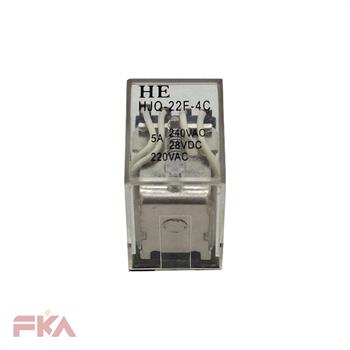 رله شیشه ای سوکت خور HJQ-22F-4C 220V 4C HE 