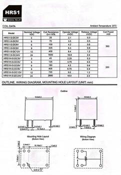 رله مخابراتی 3 ولت 6 پایه -HRS1H-S-DC3V HKE