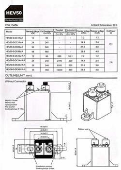 رله های ولتاژ HEV50-S-DC36V-A HKE