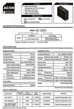رله 24ولت 4پایه AC5N-S-DC24V HKE