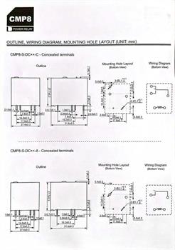 رله 12ولت 4پایه (CMP8-S-DC12V-A HKE (NT90