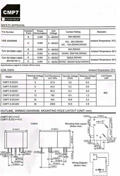 رله 12ولت 5پایه CMP7-S-DC12V-C HKE