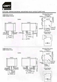 رله 12ولت 5پایه CMP7-S-DC12V-C HKE