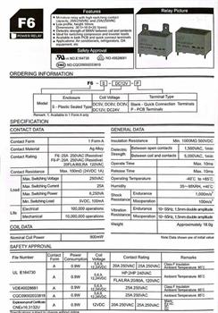 رله 12ولت 4 پایه F6-S-DC12V HKE