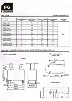 رله 12ولت 4 پایه F6-S-DC12V HKE