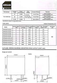 رله پایه میلیون 12ولت 17امپر HRS4NH-S-DC12V-C1 HKE