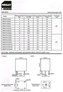 رله پایه میلیون 12ولت 5پایه HRS4TH-S-DC12V HKE