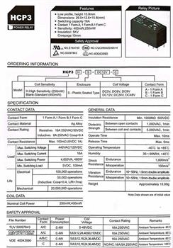 رله کتابی قدکوتاه 12ولت 8پایه HCP3-S-DC12V-C HKE