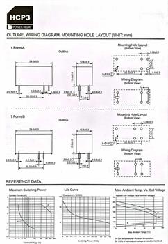 رله کتابی قدکوتاه 12ولت 8پایه HCP3-S-DC12V-C HKE