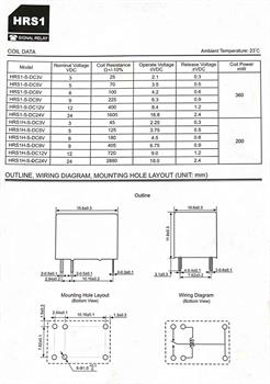 رله مخابراتی 12ولت 6پایه -HRS1H-S-DC12V HKE