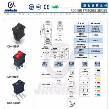 کلید راکر KCD1-2PIN IRON-2 